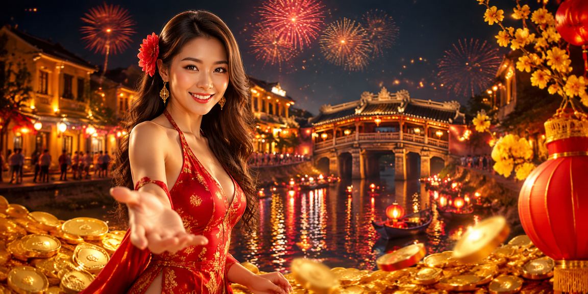 Không khí cá cược sôi động tại chợ đêm Hội An dưới ánh đèn lung linh